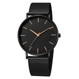 Women Watches Black Watch Fashion Quartz Wristwatch Woman Mesh Band Simple Watches Luxury Ladies Clock Reloj Mujer montre femme