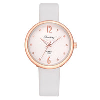 Female's Watches Women Chic Elegant Luxury Artificial Diamond Quartz Wristwatches Colorful Strap Round Analog Pointer Watch 233