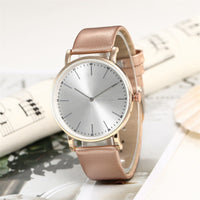 Simple Women's Watches Fashion PU Leather Alloy Watch Cheap Analog Chronograph Quartz Female's Hour Watch Clock Gift relogio