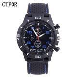 9-18 years Old Sports Children's Watch Military Sports Car Style Man Watches Silicone Wristwatch Child Student Clock Kids Boy WA