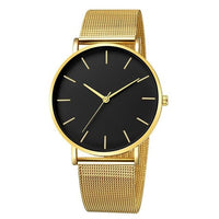 Women Watches Black Watch Fashion Quartz Wristwatch Woman Mesh Band Simple Watches Luxury Ladies Clock Reloj Mujer montre femme