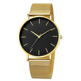 Women Watches Black Watch Fashion Quartz Wristwatch Woman Mesh Band Simple Watches Luxury Ladies Clock Reloj Mujer montre femme