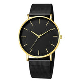 Women Watches Black Watch Fashion Quartz Wristwatch Woman Mesh Band Simple Watches Luxury Ladies Clock Reloj Mujer montre femme