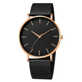 Women Watches Black Watch Fashion Quartz Wristwatch Woman Mesh Band Simple Watches Luxury Ladies Clock Reloj Mujer montre femme