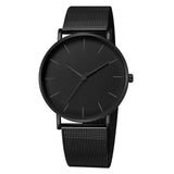 Women Watches Black Watch Fashion Quartz Wristwatch Woman Mesh Band Simple Watches Luxury Ladies Clock Reloj Mujer montre femme